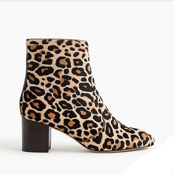 J. Crew Shoes - NWT J. Crew Ankle boots in leopard calf hair